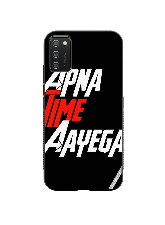 VR CREATIVE Protective Case Cover For Samsung Galaxy A02s Apna Time Ayega Design Multicolour - Image 1