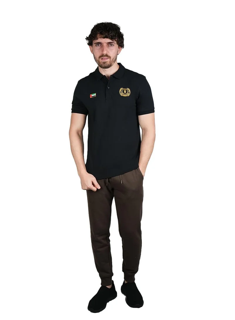 جيوردانو قميص بولو رجالي ضيق مطرز باليوم الوطني - مجموعة محدودة الإصدار