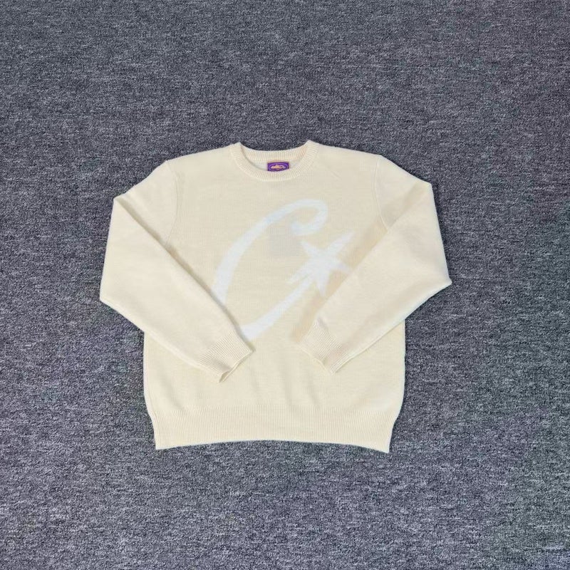 Corteiz New Jacquard Letter Logo Trendy High Street Fashion Casual Stylish Unisex Crew Neck Knit Sweater - Image 4