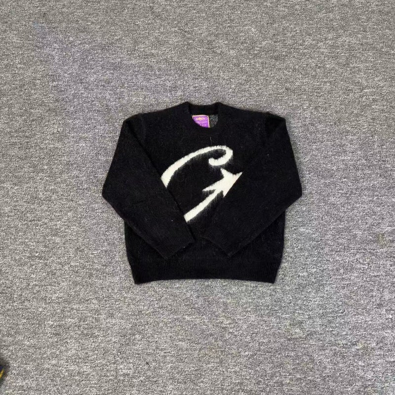 Corteiz New Jacquard Letter Logo Trendy High Street Fashion Casual Stylish Unisex Crew Neck Knit Sweater - Image 3
