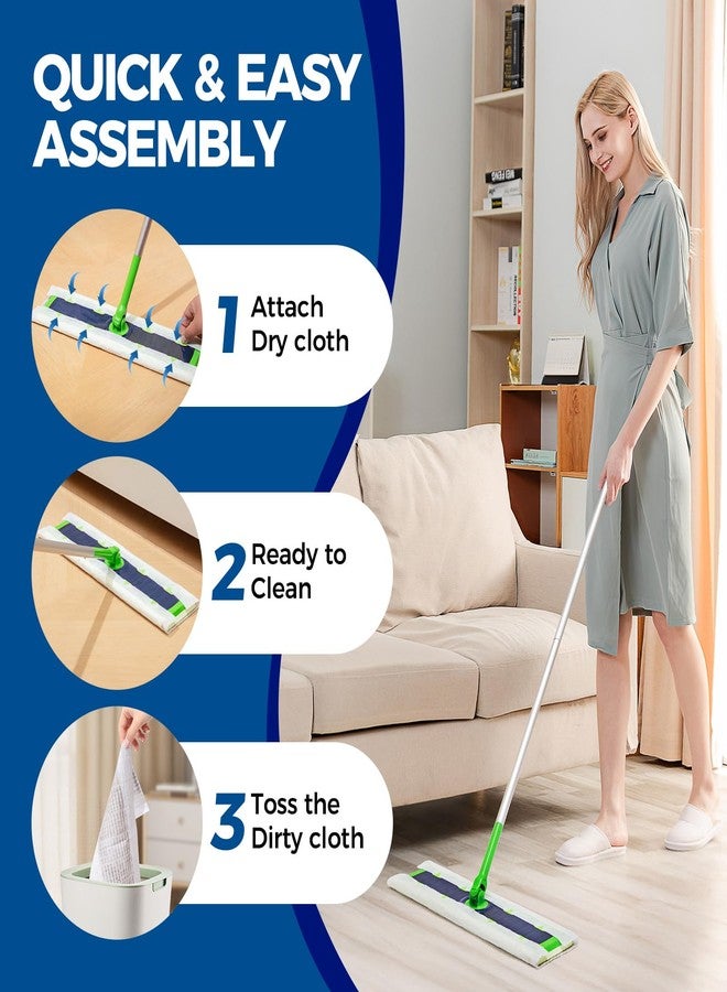 PEACHICHA XL Dust Sweeping Cloths Dry Mop Pads for XL Sweeper Disposable X Large Floor Cleaning Mop Refills, 9.84x17.71 Inch, 80 Count - Image 5