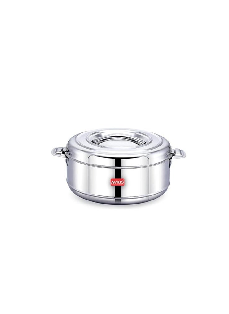 Atlasware AVIAS Astra Double Wall Insulated Stainless Steel Casserole,2500ml Hot Box for Kitchen  - Image 1