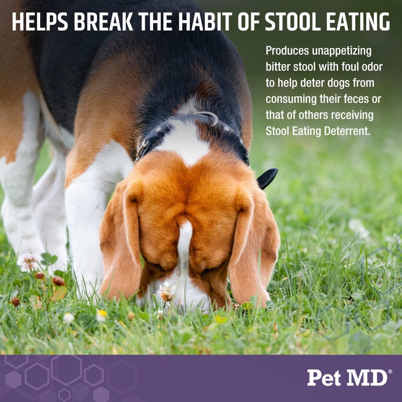 Pet MD Stool Eating Deterrent - Prevent Dog from Eating Poop - Coprophagia Aversion with Enzymes, Herbs, & Prebiotics for Digestive Support & Fresh Breath - Stop Stool Eating Chews - 60 ct - Image 2