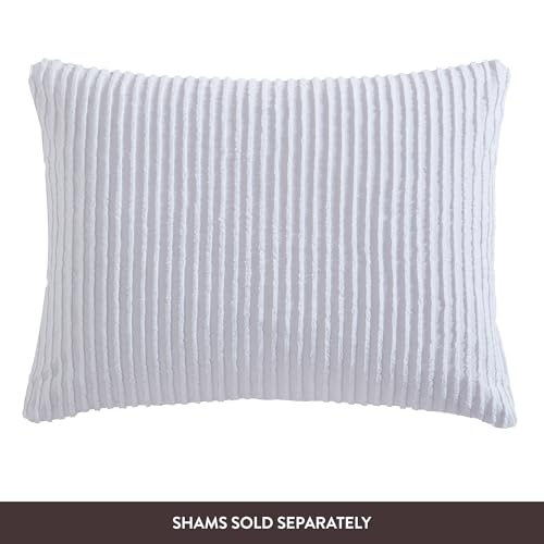 Beatrice Home Fashions Channel Chenille Bedspread, King, White - Image 4