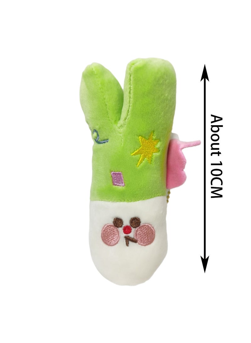 10cm Chive Vegetable And Fruit Series Plush Toys, Cute Snack Expression Plush Doll Bag Pendant, Doll Soft Plush Toy Boy Girl Birthday Gift - Image 2