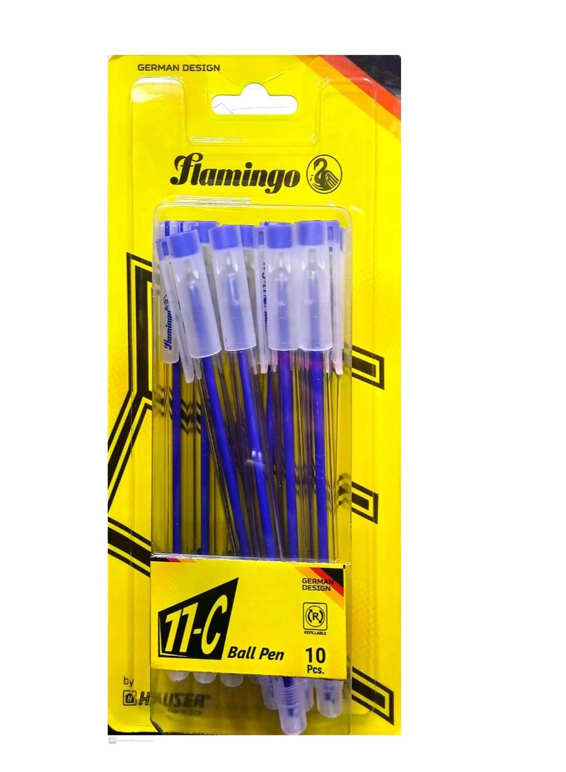 Flamingo قلم تريبلوس فايلاينر مع معدن عبوة من 10+3 ألوان متعددة - Image 1