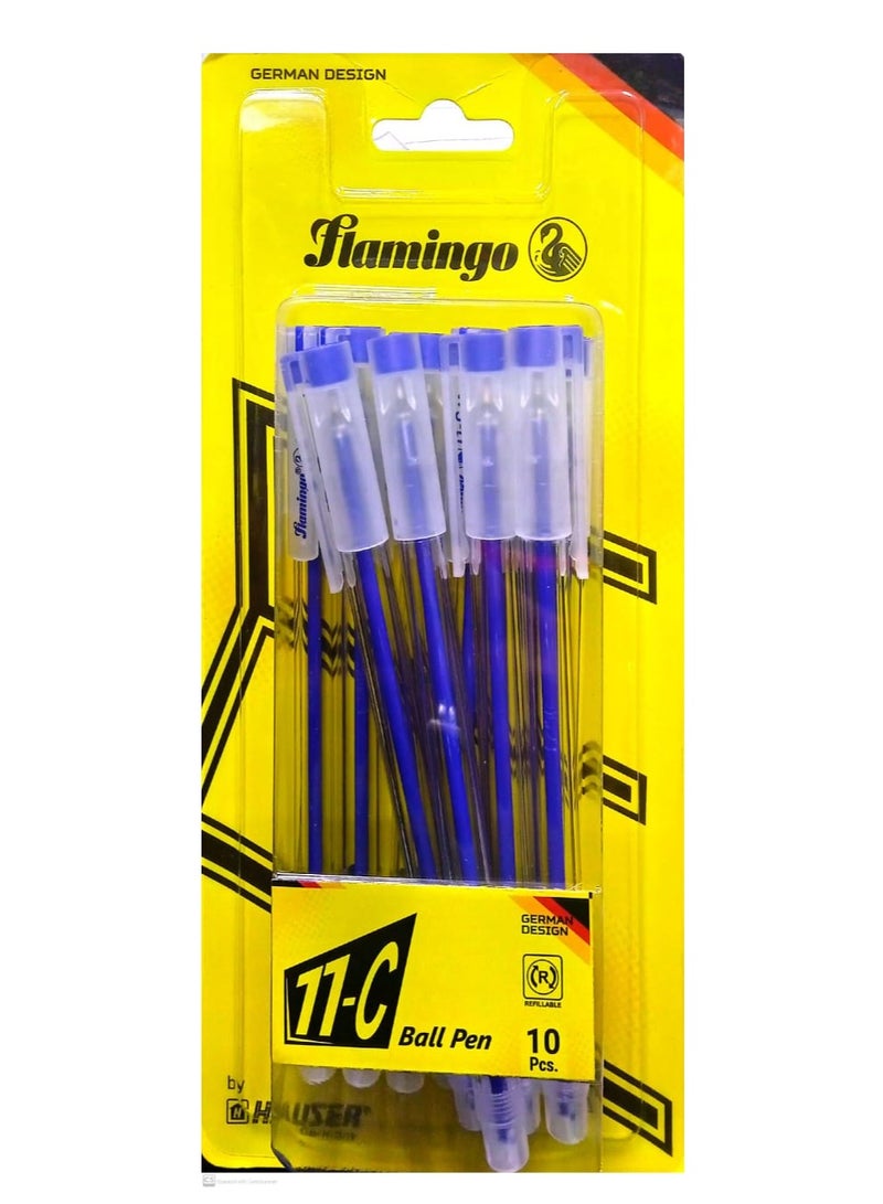 Flamingo قلم تريبلوس فايلاينر مع معدن عبوة من 10+3 ألوان متعددة - Image 2