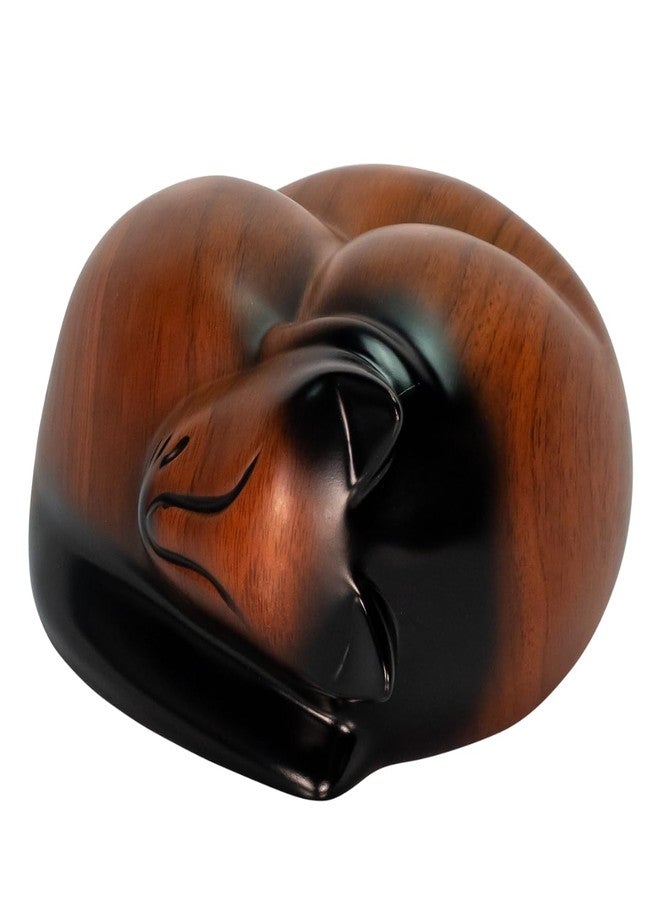 Silverlight Urns Sleeping Cat Pet Urn, Cremation Urn for Feline Ashes, Brown Cats, Kitty Urn, Medium Sized Pets Memorial, 3.75 Inches High - Image 2