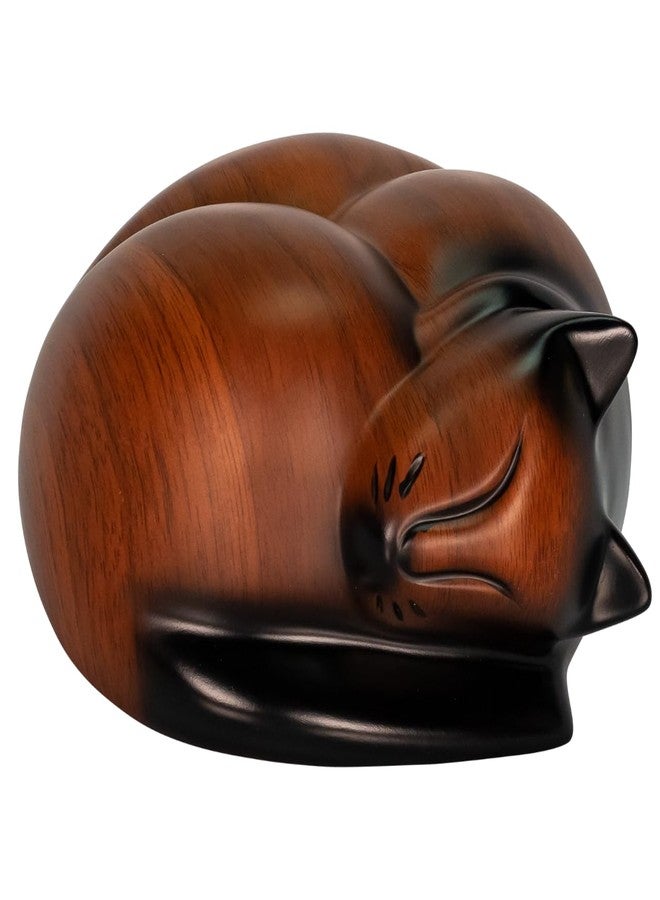 Silverlight Urns Sleeping Cat Pet Urn, Cremation Urn for Feline Ashes, Brown Cats, Kitty Urn, Medium Sized Pets Memorial, 3.75 Inches High - Image 5