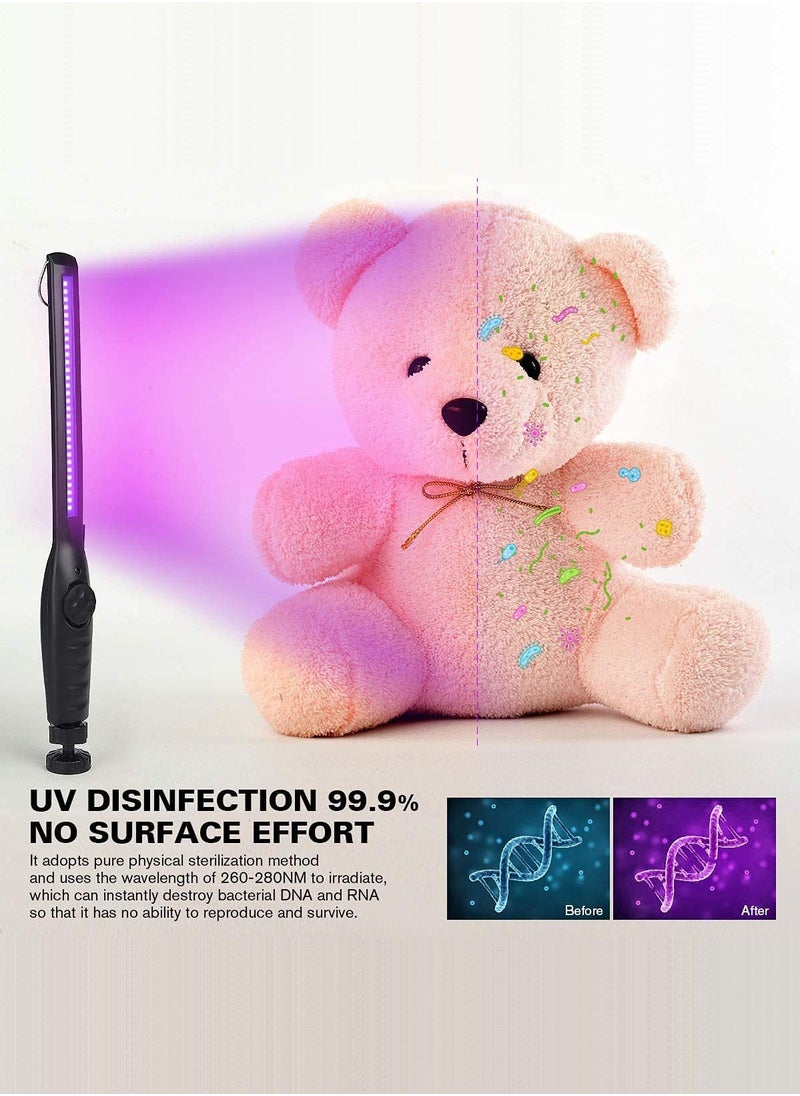 joyzzz - UV Light Sanitizer, Portable UV Light Disinfection Lamp, USB Rechargeable Ultraviolet Light Sanitizer, for Home Hotel Travel Car Kills 99% of Germs Viruses and Bacteria UV light Sanitizer Wand - Image 1