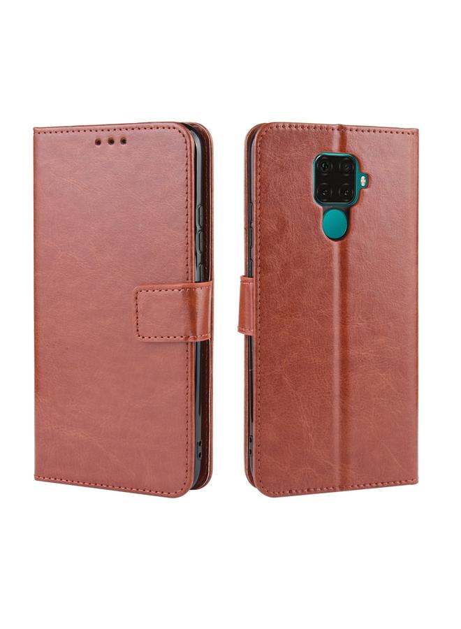 Retro Crazy Horse Texture Horizontal Flip Leather Case for Huawei Nova 5i Pro/Mate 30 Lite , with Holder & Card Slots & Photo Frame