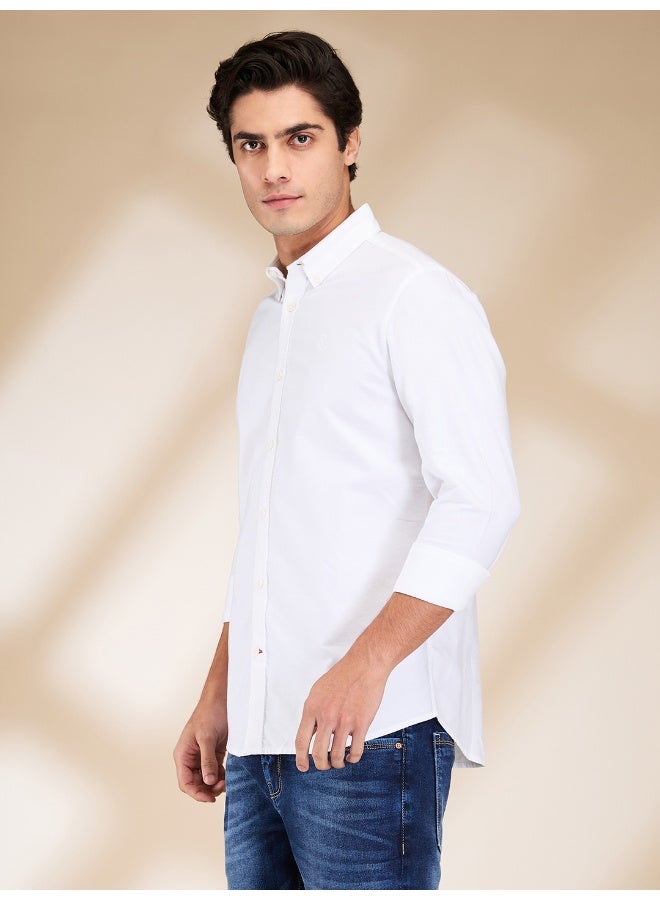 Being Human Mens White Collared Long Sleeve Shirt - Image 2