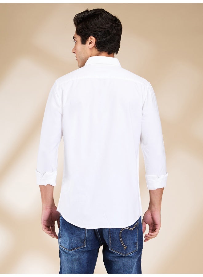Being Human Mens White Collared Long Sleeve Shirt - Image 3