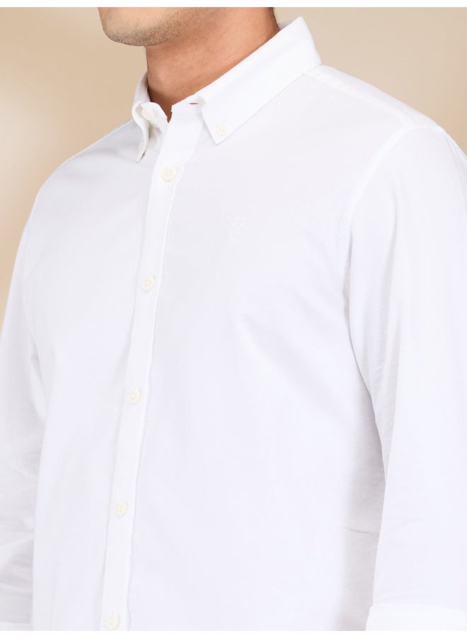 Being Human Mens White Collared Long Sleeve Shirt - Image 4