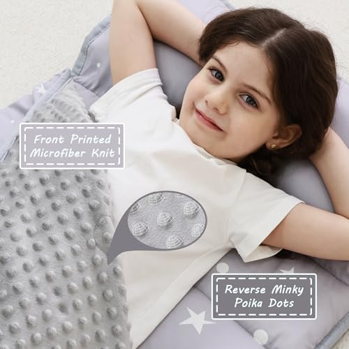 lasoftan Toddler Nap Mat with Pillow and Blanket Extra Large Rolled Napping MatsSlumber Bags for Boys GirlsKids Sleeping Bag for Daycare Preschool Travel Camping - Image 3