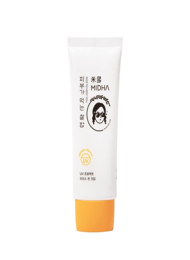 MIDHA UV Protect Rice Sun Cream SPF 50+ PA+++ Vegan Reef-friendly Non-greasy sun screen - Image 1