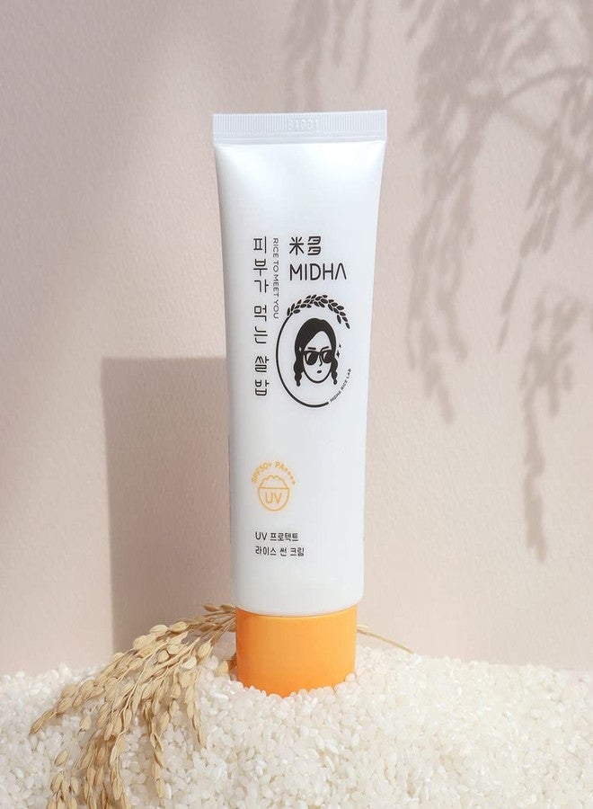 MIDHA UV Protect Rice Sun Cream SPF 50+ PA+++ Vegan Reef-friendly Non-greasy sun screen - Image 3