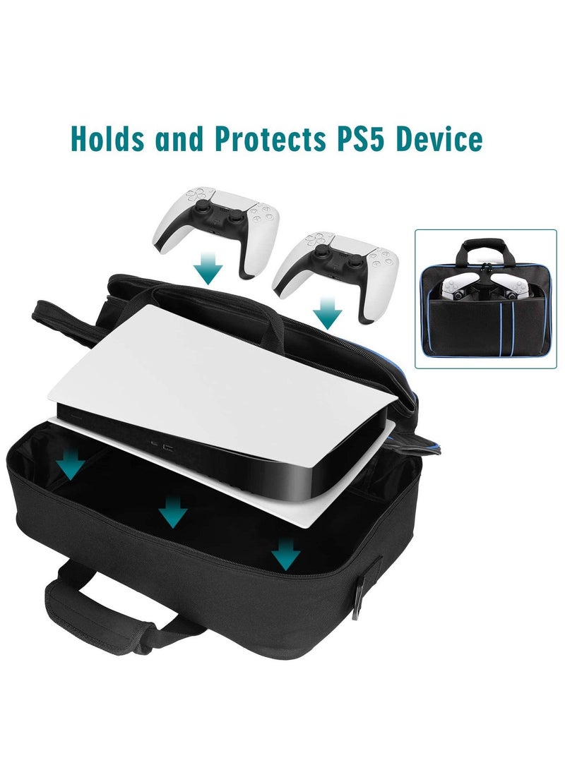 Y&D Carrying Case for Ps5, Game Console Handle Storage Bag Protection Bag, Large Capacity Accessories Portable Shoulder Games, Headset and Gaming  - Image 2