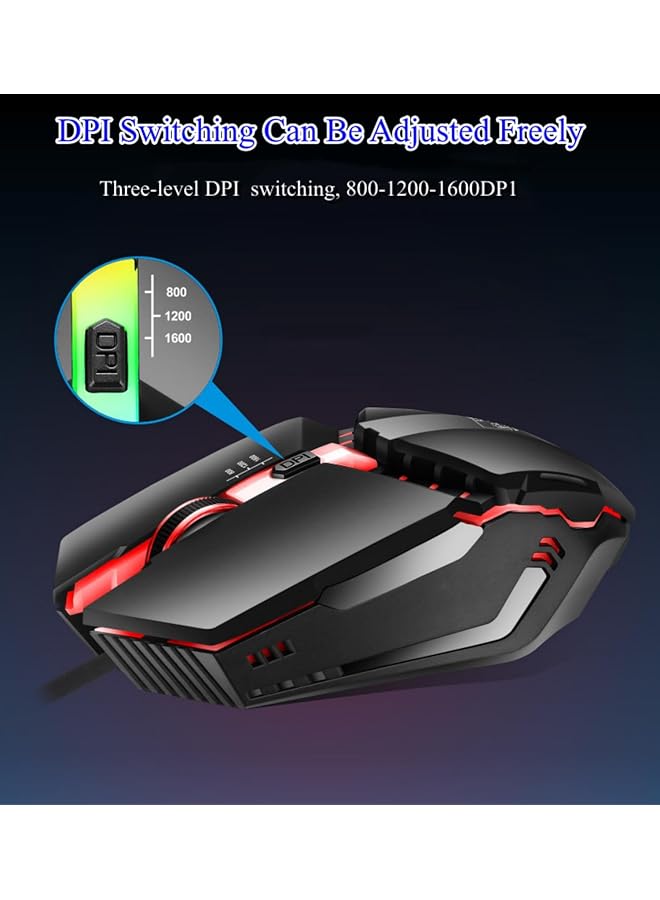 Wired Gaming Mouse With Rainbow Backlight Usb Computer Mouse For Windows Pc Desktop Laptop Rgb For Mac - Image 5