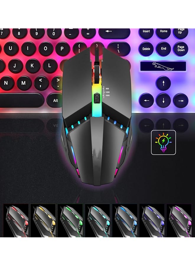 Wired Gaming Mouse With Rainbow Backlight Usb Computer Mouse For Windows Pc Desktop Laptop Rgb For Mac - Image 4