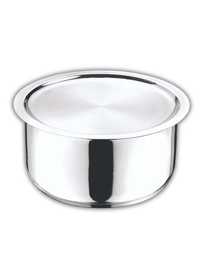 VINOD Stainless Steel 304 Grade Tope/Patila/Topiya with Lid - Diameter 24 cm, Capacity 5.3 litre, Induction and Gas Stove Friendly, Silver - Image 1