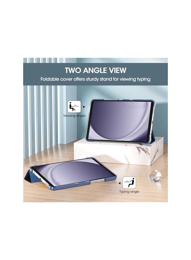Procases For Galaxy Tab A9 Case Slim Stand Hard Back Shell Protective Smart Cover Case For Galaxy Tab A9 2023 Sm X110 Navy - Image 3