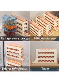ULHYC ULHYC Egg Container for Refrigerator,Automatic Rolling Egg Holder, Space Saving Refrigerator Egg Dispenser,Holds 28 Eggs Simultaneously, Egg Tray Works in Refrigerator, Kitchen,or Dining Table  - Image 2