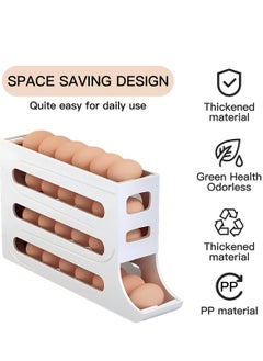 ULHYC ULHYC Egg Container for Refrigerator,Automatic Rolling Egg Holder, Space Saving Refrigerator Egg Dispenser,Holds 28 Eggs Simultaneously, Egg Tray Works in Refrigerator, Kitchen,or Dining Table  - Image 4