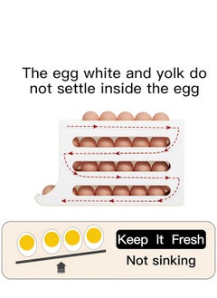 ULHYC ULHYC Egg Container for Refrigerator,Automatic Rolling Egg Holder, Space Saving Refrigerator Egg Dispenser,Holds 28 Eggs Simultaneously, Egg Tray Works in Refrigerator, Kitchen,or Dining Table  - Image 5