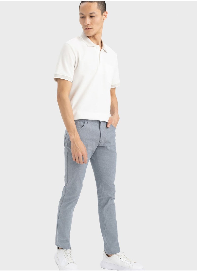 DeFacto - Mid Wash Slim Fit Chinos - Image 1