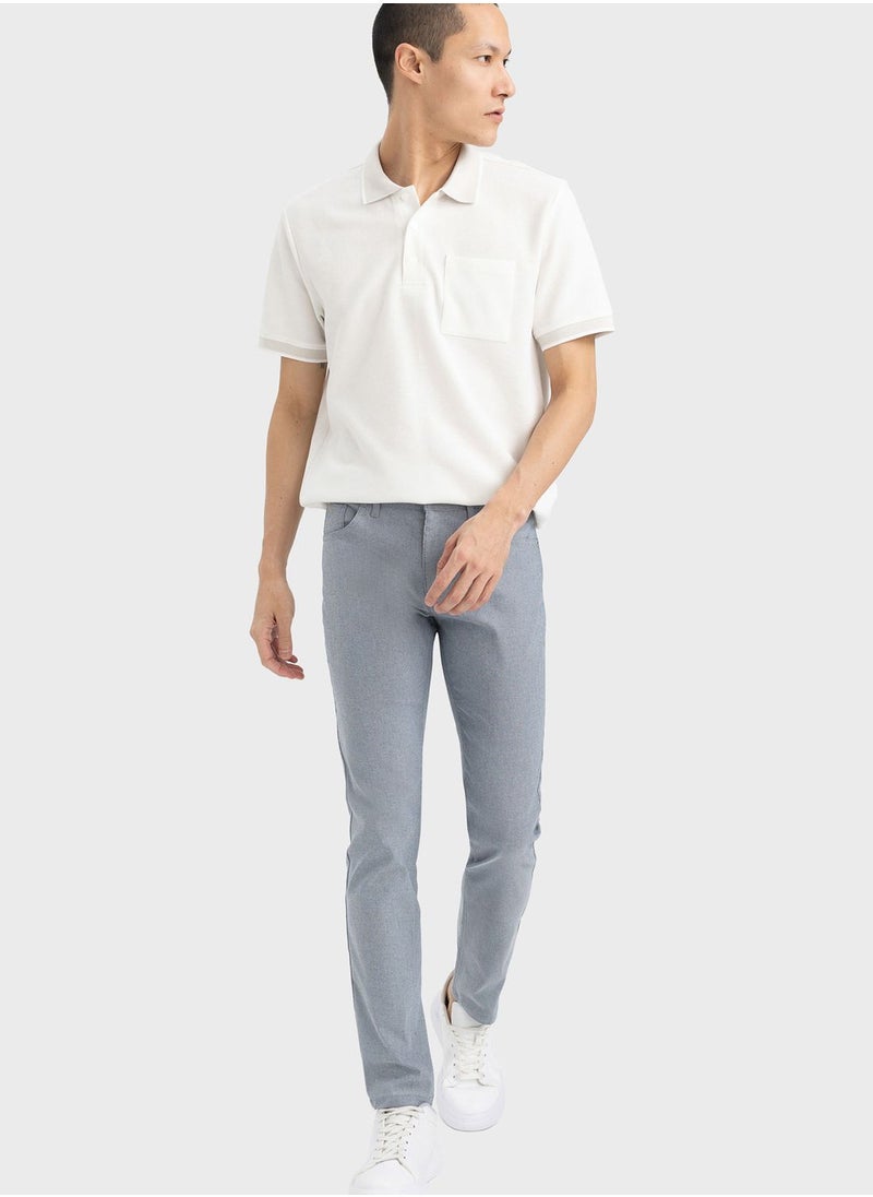 DeFacto - Mid Wash Slim Fit Chinos - Image 1