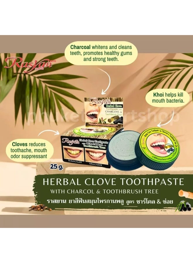 Rasyan Herbal Clove Charcoal Toothpaste, 25g - Image 4