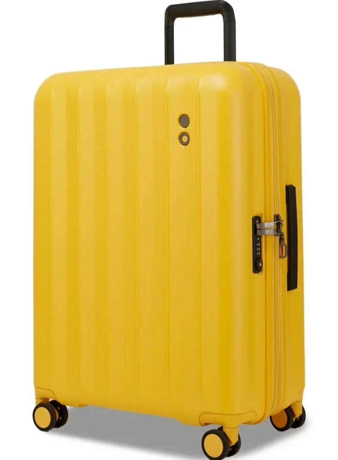 Echolac  Amos Pro 75 Cm Hardcase 4-Double Wheeled Expandable Check-In Luggage Trolley - Yellow  | Best Price UAE
