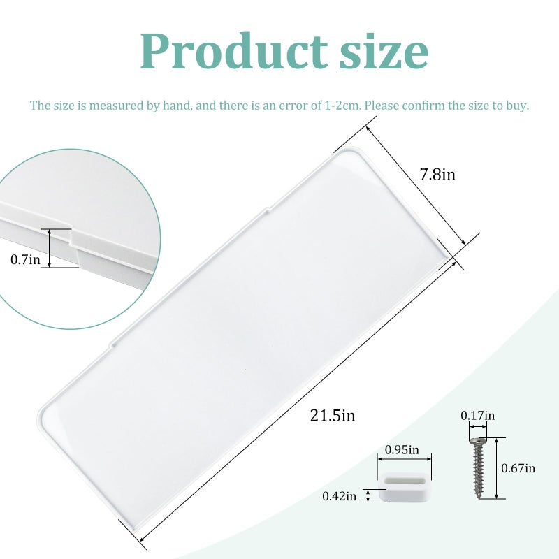 BUMLLASHOP Comfortable Bathroom Toilet Tank Lid Bathroom Decor Accessories 40271 Universal Toilet Tank Replacement Coverï¼ˆWhiteï¼‰ - Image 2