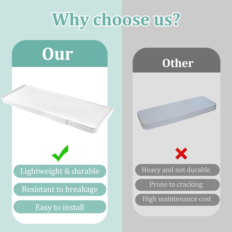 BUMLLASHOP Comfortable Bathroom Toilet Tank Lid Bathroom Decor Accessories 40271 Universal Toilet Tank Replacement Coverï¼ˆWhiteï¼‰ - Image 5