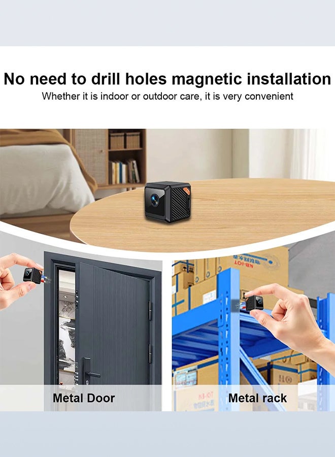 Generic HD1080P Mini Camera Strong Magnetic Wireless WiFi Camera, included 128G TF Card, Baby Monitor Pet Detection Home Safety Security Night Vision Camera  - Image 3