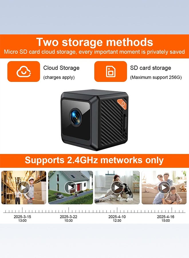 Generic HD1080P Mini Camera Strong Magnetic Wireless WiFi Camera, included 128G TF Card, Baby Monitor Pet Detection Home Safety Security Night Vision Camera  - Image 5
