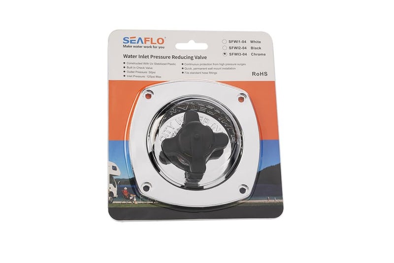 SEAFLO Wall Mount Pressure Regulated Water Inlet (Chrome) - Image 5