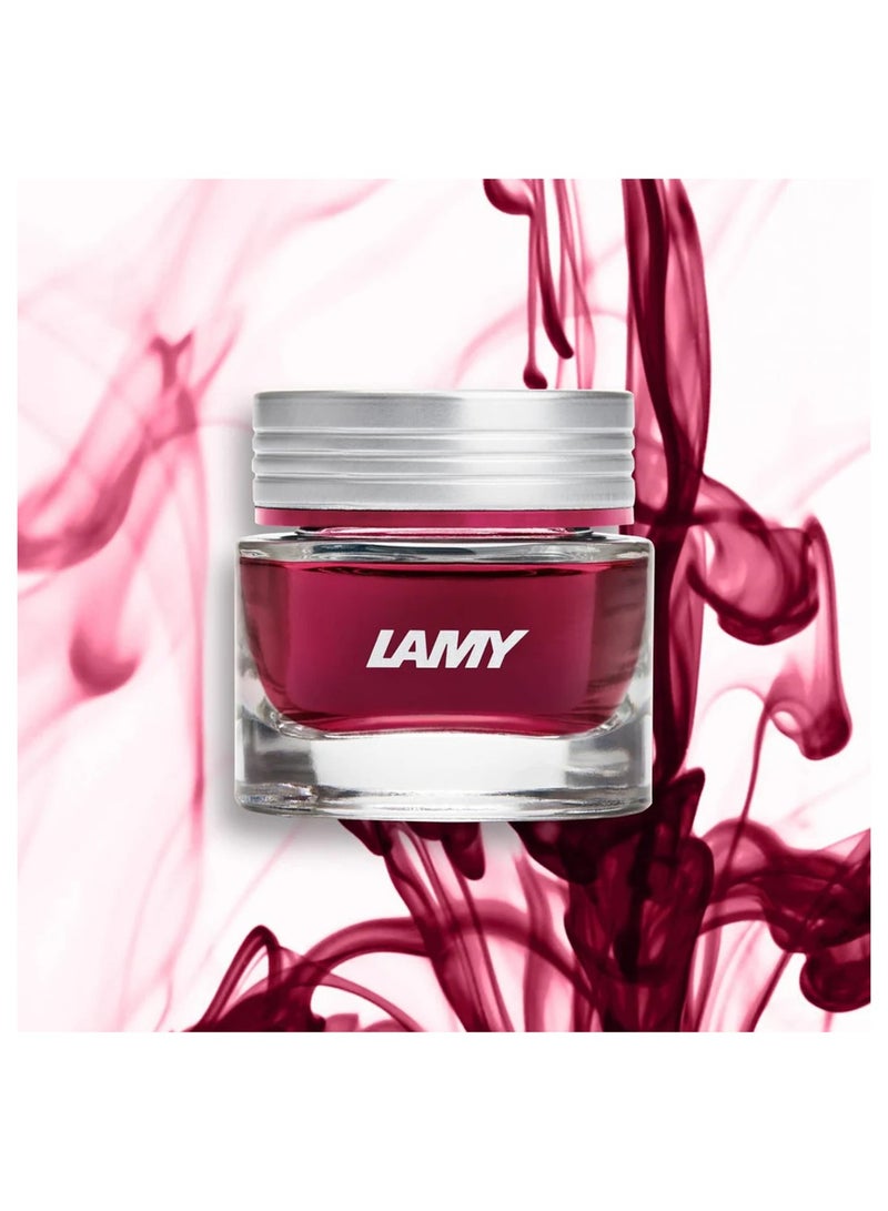 LAMY Crystal Ink Bottle For Fountain Pens And Calligraphy 30ml Content Ruby Ink Colour - Image 2