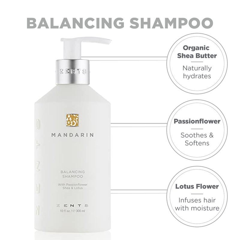 Zents Balancing Shampoo, Color Safe and Sulfate-Free with Organic Shea Butter & Lotus for All Hair Types, 10 fl oz - Image 5