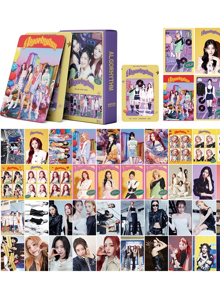 55Pcs ITZY ALGORHYTHM LOMO Card 3rd JAPANESE SINGLE Photo Album Poster ITZY  Postcards K-POP Season's Greetings 2025 ITZY MINI Poster