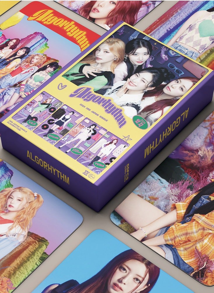 None/Brand 55Pcs ITZY ALGORHYTHM LOMO Card 3rd JAPANESE SINGLE Photo Album Poster ITZY  Postcards K-POP Season's Greetings 2025 ITZY MINI Poster - Image 2