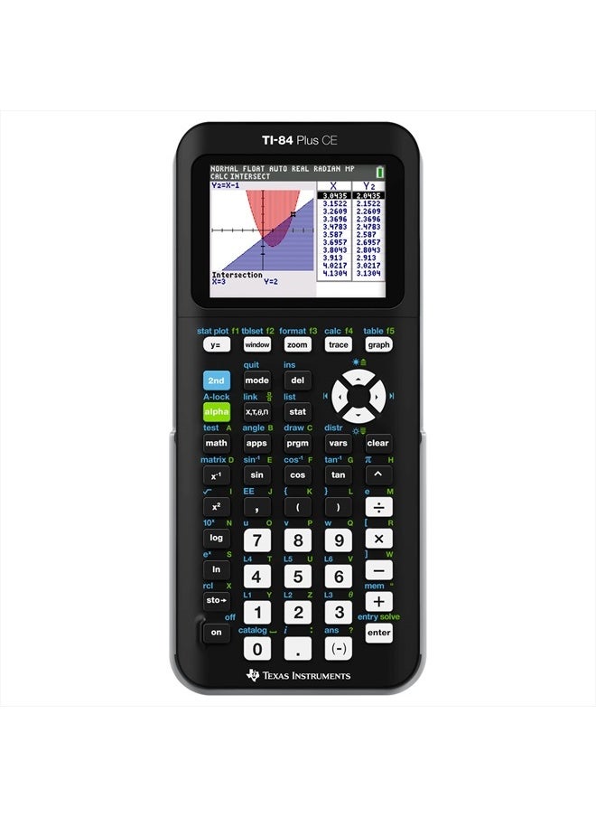 TEXAS INSTRUMENTS TI-84 Plus CE Color Graphing Calculator, Black 7.5 Inch  - Image 1