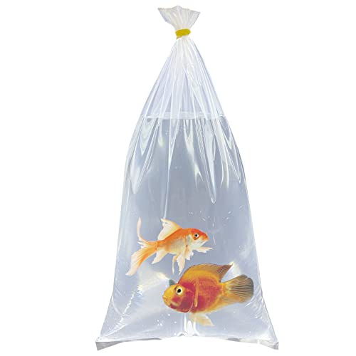 tutata Aquarium Fish Bags, Leak Proof Poly Bags, 3 Mil Extra Thickness Transporting Shipping Containers for Live Fish - Image 1
