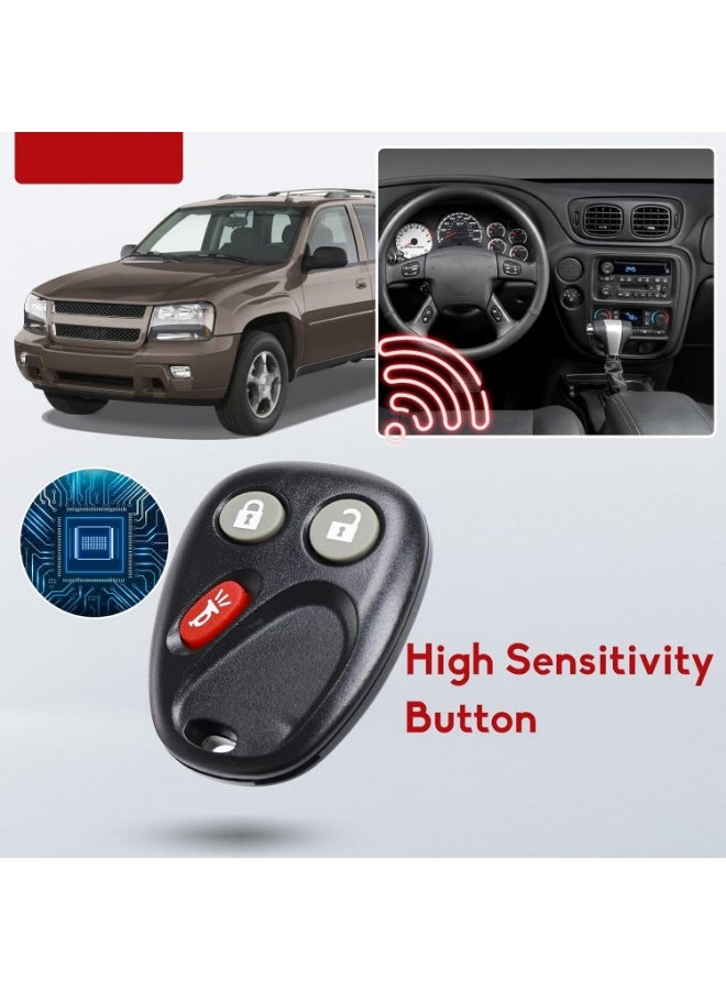 مفتاح Fob مناسب لسيارات Chevy Trailblazer GMC Envoy 2002 2003 2004 2005 2006 2007 2008 2009، Buick Rainier 04-07، Isuzu Ascender 03-07، Oldsmobile Bravada 02-04 استبدال جهاز التحكم عن بعد للدخول بدون مفتاح # 15051014 - Image 5
