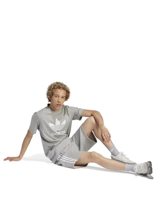 Adidas Originals Grey 3-STRIPE SHORT Grey Originals Men SHORTS for Men | Best Price UAE