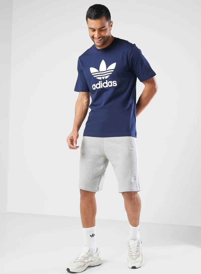 adidas شورت أديداس 3-سترايب رجالي رمادي