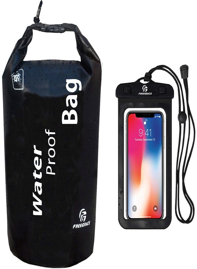 Freegrace Waterproof Dry Bag - Lightweight Dry Sack with Seals and Waterproof Case -Float on Water -Keeps Gear Dry for Kayaking, Beach, Rafting, Boating, Hiking, Camping and Fishing (10L, Black) - Image 1