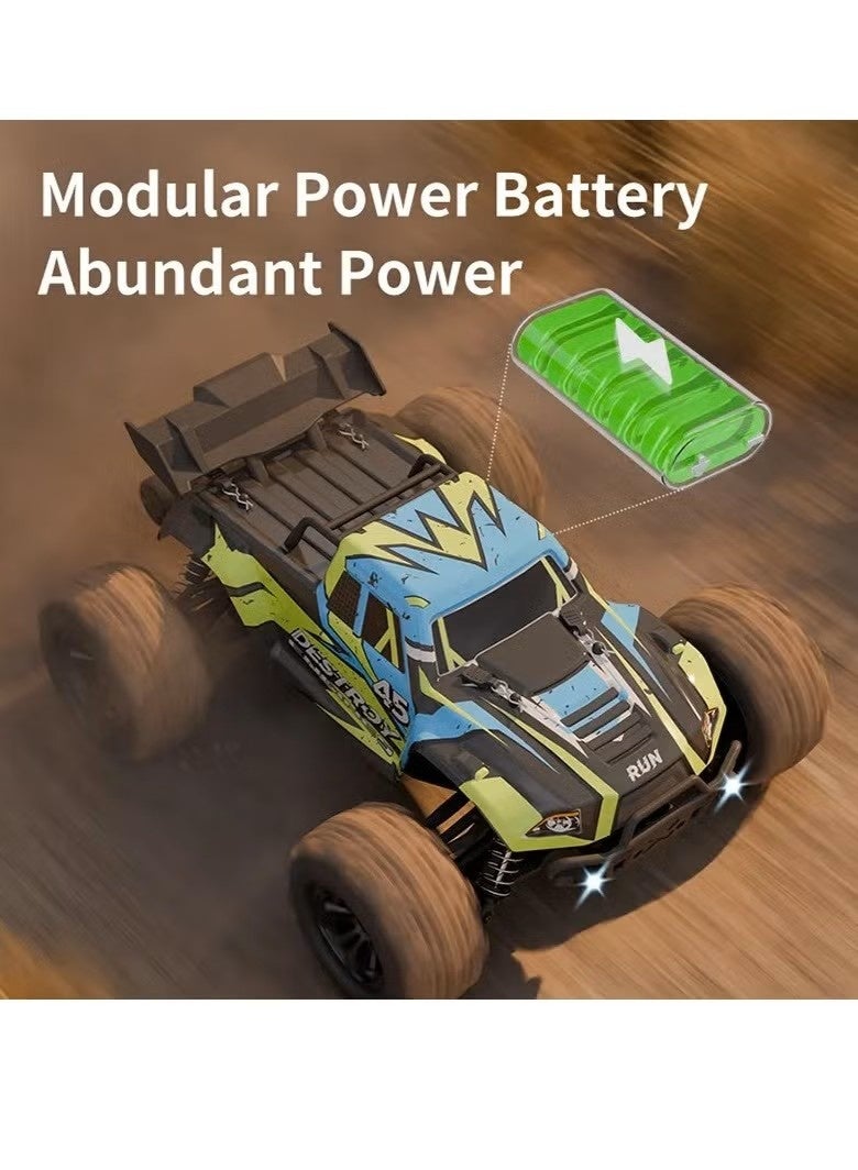 Gallop 1/16 RC Monster Truck | 4WD 35km/h High-Speed Off-Road Remote Control Car | All-Terrain Rock Climber with 390 Brushed Motor, 7.4V 2000mAh Li-ion Battery, 2.4GHz 80m Control Range, Oil-Filled Metal Shock Absorbers, Honeycomb Chassis & LED Night Lights | Anti-Stuck System | Up to 40 Min Runtime | Ultimate Gift for Boys, Adults & RC Enthusiasts - Image 2