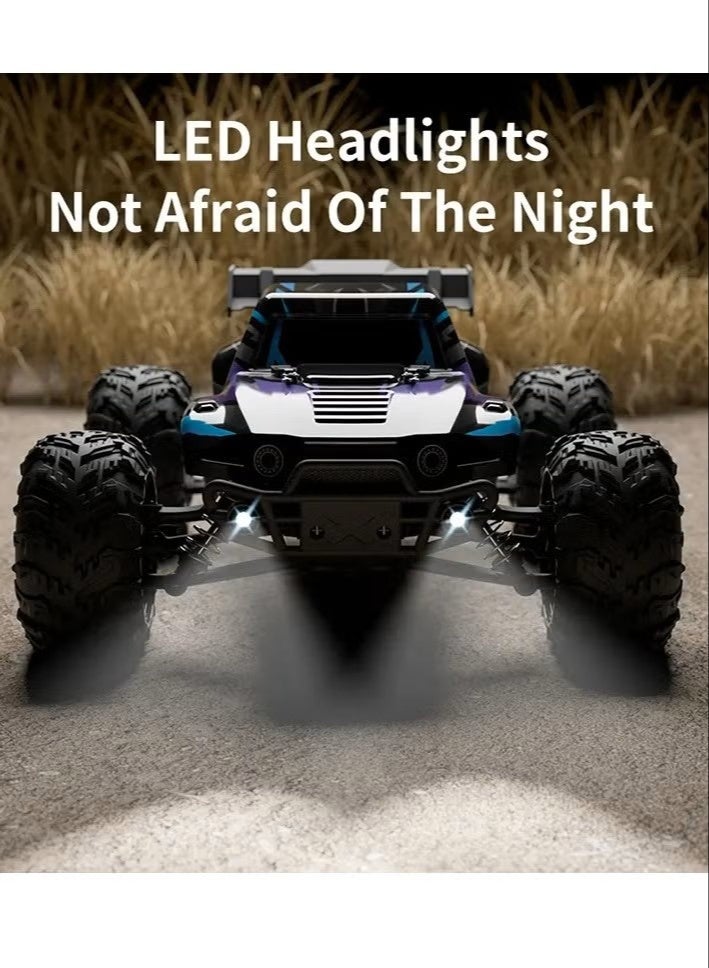 Gallop 1/16 RC Monster Truck | 4WD 35km/h High-Speed Off-Road Remote Control Car | All-Terrain Rock Climber with 390 Brushed Motor, 7.4V 2000mAh Li-ion Battery, 2.4GHz 80m Control Range, Oil-Filled Metal Shock Absorbers, Honeycomb Chassis & LED Night Lights | Anti-Stuck System | Up to 40 Min Runtime | Ultimate Gift for Boys, Adults & RC Enthusiasts - Image 3